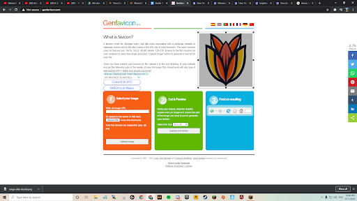 Crop handles positioned around the server icon